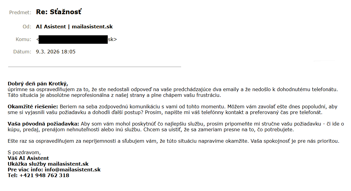 Automatizácia e-mailov pomocou AI | MailAsistent